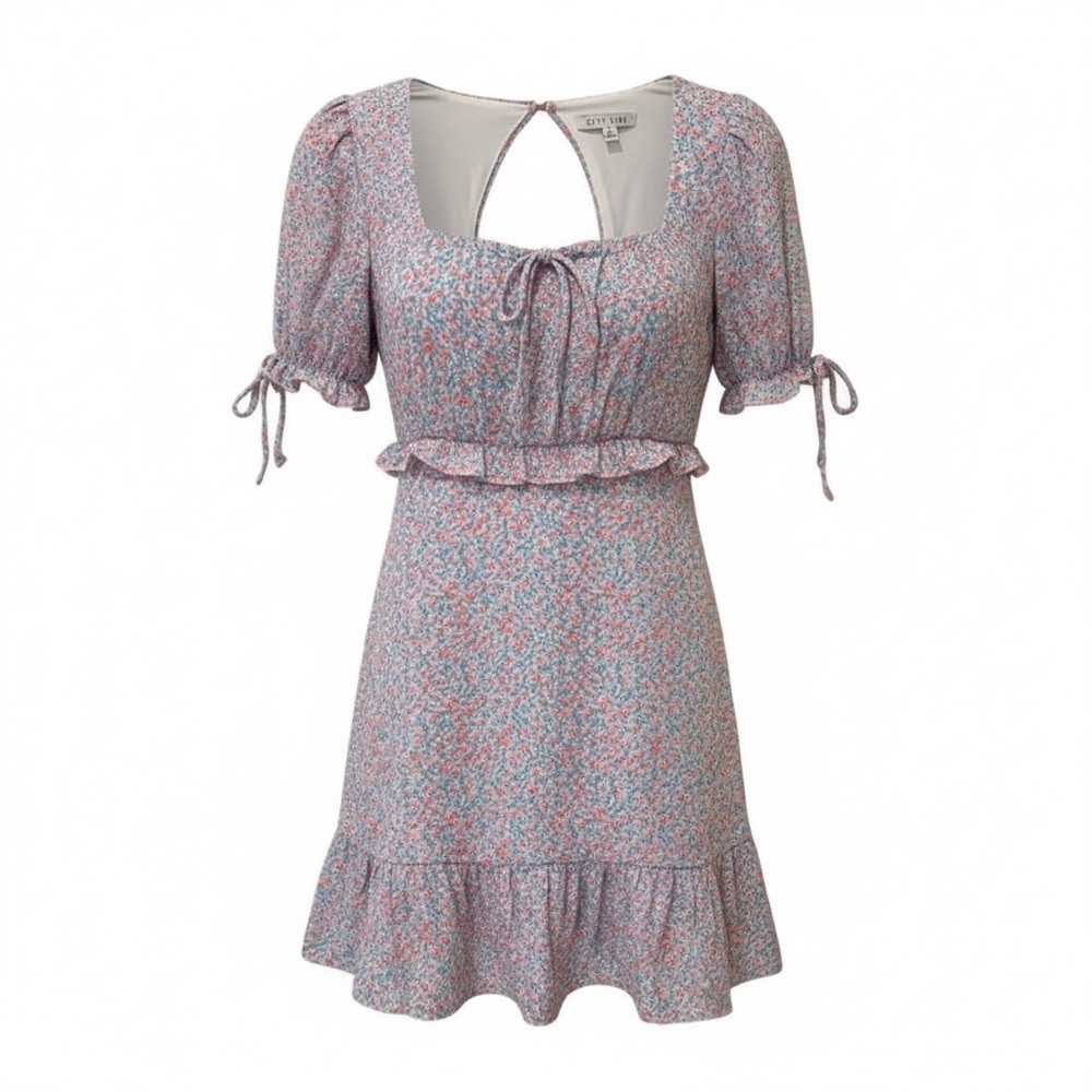 City Vibe NWT light blue floral dress, size 0